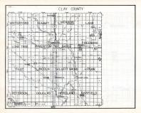 Clay County Map, Iowa State Atlas 1930c